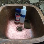 Polishing my copper sink
