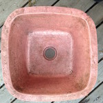 My copper sink all polished up!