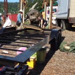 Installing the first piece of undercarriage